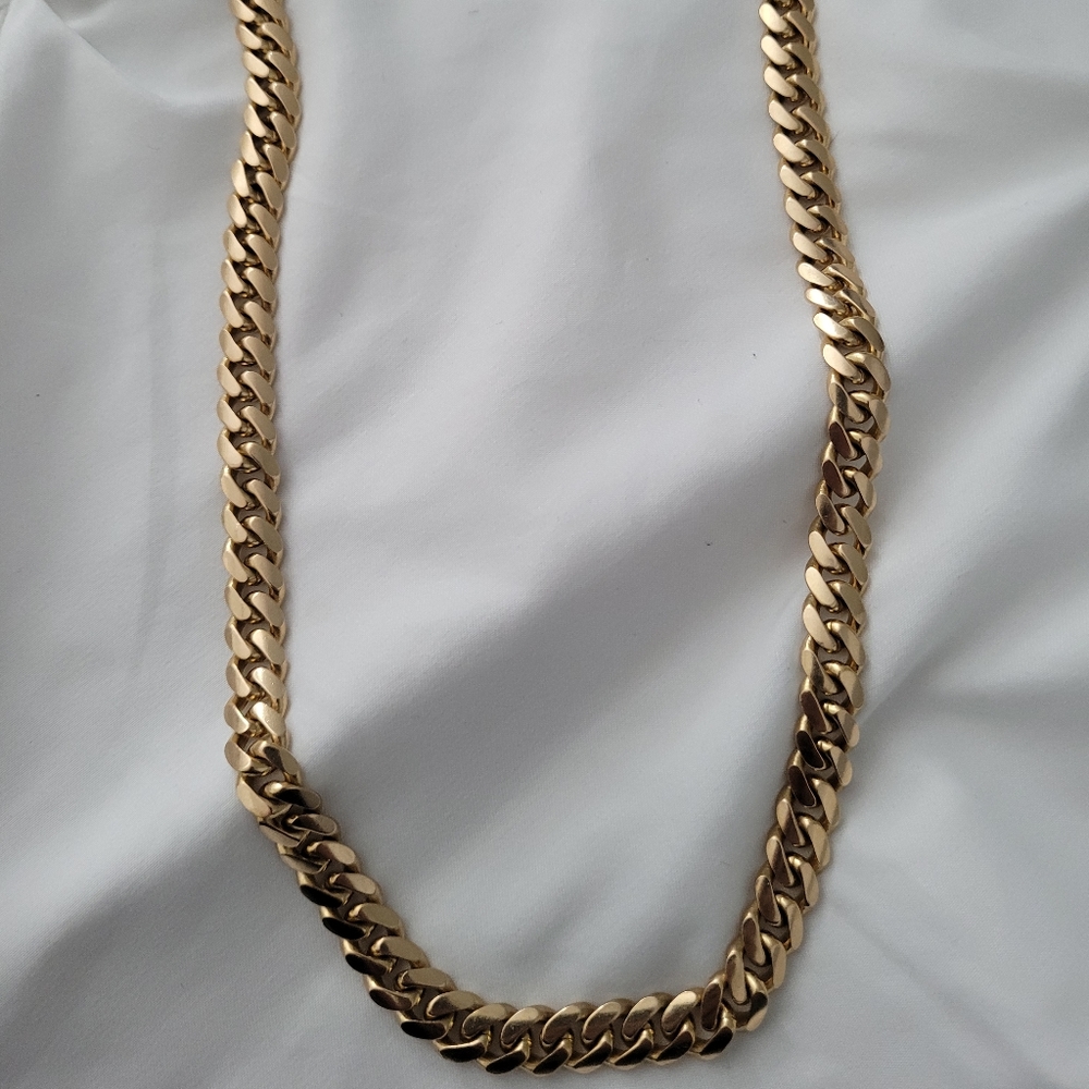14k solid cuban link